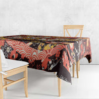 Japanese Hawaiian Crane Tablecloth Yellow Ochre Tapa Patchwork Pattern LT9 - Polynesian Pride
