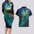 Matariki Te Tau Hou Maori Couples Matching Long Sleeve Bodycon Dress and Hawaiian Shirt New Zealand Silver Fern Night Starry Sky