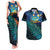 Matariki Te Tau Hou Maori Couples Matching Tank Maxi Dress and Hawaiian Shirt New Zealand Silver Fern Night Starry Sky