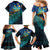 Matariki Te Tau Hou Maori Family Matching Mermaid Dress and Hawaiian Shirt New Zealand Silver Fern Night Starry Sky