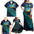 Matariki Te Tau Hou Maori Family Matching Off Shoulder Maxi Dress and Hawaiian Shirt New Zealand Silver Fern Night Starry Sky