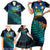 Matariki Te Tau Hou Maori Family Matching Short Sleeve Bodycon Dress and Hawaiian Shirt New Zealand Silver Fern Night Starry Sky