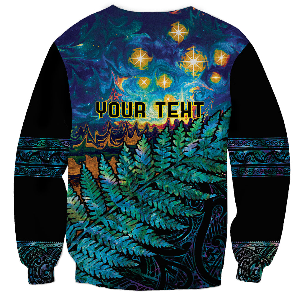 Matariki Te Tau Hou Maori Sweatshirt New Zealand Silver Fern Night Starry Sky