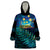 Matariki Te Tau Hou Maori Wearable Blanket Hoodie New Zealand Silver Fern Night Starry Sky