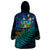 Matariki Te Tau Hou Maori Wearable Blanket Hoodie New Zealand Silver Fern Night Starry Sky