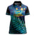 Matariki Te Tau Hou Maori Women Polo Shirt New Zealand Silver Fern Night Starry Sky