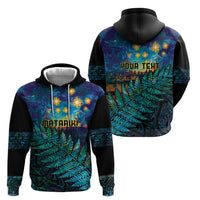 Matariki Te Tau Hou Maori Zip Hoodie New Zealand Silver Fern Night Starry Sky