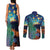 Personalised New Zealand Matariki Art Star Couples Matching Tank Maxi Dress and Long Sleeve Button Shirt Koru Fern Night Starry Sky