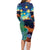 Personalised New Zealand Matariki Art Star Family Matching Long Sleeve Bodycon Dress and Hawaiian Shirt Koru Fern Night Starry Sky