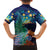 Personalised New Zealand Matariki Art Star Family Matching Off The Shoulder Long Sleeve Dress and Hawaiian Shirt Koru Fern Night Starry Sky