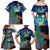 Personalised New Zealand Matariki Art Star Family Matching Off Shoulder Maxi Dress and Hawaiian Shirt Koru Fern Night Starry Sky