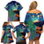 Personalised New Zealand Matariki Art Star Family Matching Off Shoulder Short Dress and Hawaiian Shirt Koru Fern Night Starry Sky