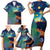 Personalised New Zealand Matariki Art Star Family Matching Short Sleeve Bodycon Dress and Hawaiian Shirt Koru Fern Night Starry Sky