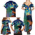 Personalised New Zealand Matariki Art Star Family Matching Summer Maxi Dress and Hawaiian Shirt Koru Fern Night Starry Sky