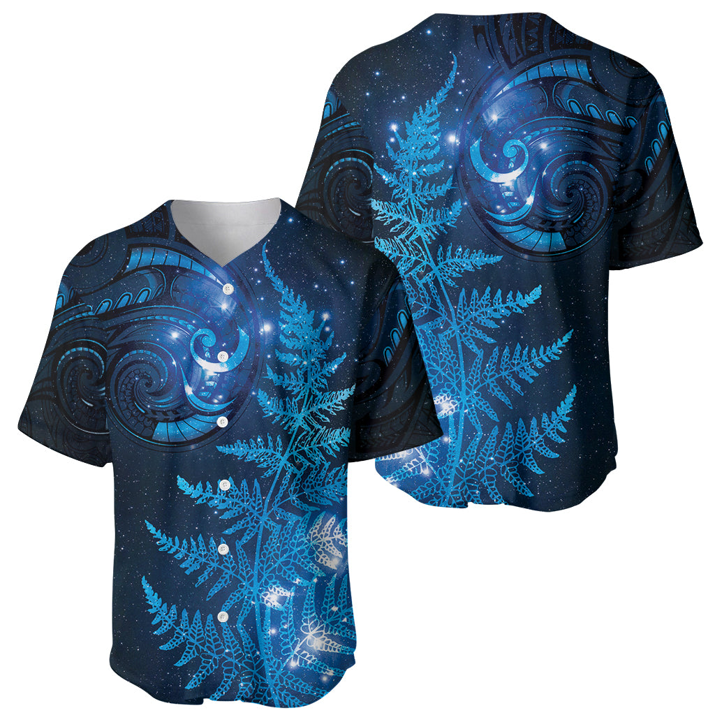 New Zealand Matariki Baseball Jersey Blue Milky Way Stars Night Sky