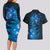 New Zealand Matariki Couples Matching Long Sleeve Bodycon Dress and Hawaiian Shirt Blue Milky Way Stars Night Sky