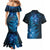 New Zealand Matariki Couples Matching Mermaid Dress and Hawaiian Shirt Blue Milky Way Stars Night Sky