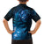 New Zealand Matariki Family Matching Off The Shoulder Long Sleeve Dress and Hawaiian Shirt Blue Milky Way Stars Night Sky