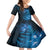 New Zealand Matariki Family Matching Off The Shoulder Long Sleeve Dress and Hawaiian Shirt Blue Milky Way Stars Night Sky