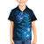 New Zealand Matariki Family Matching Off Shoulder Short Dress and Hawaiian Shirt Blue Milky Way Stars Night Sky