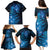 New Zealand Matariki Family Matching Puletasi and Hawaiian Shirt Blue Milky Way Stars Night Sky