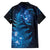 New Zealand Matariki Family Matching Short Sleeve Bodycon Dress and Hawaiian Shirt Blue Milky Way Stars Night Sky