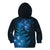 New Zealand Matariki Kid Hoodie Blue Milky Way Stars Night Sky