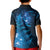 New Zealand Matariki Kid Polo Shirt Blue Milky Way Stars Night Sky