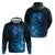 New Zealand Matariki Zip Hoodie Blue Milky Way Stars Night Sky