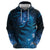 New Zealand Matariki Zip Hoodie Blue Milky Way Stars Night Sky