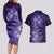 New Zealand Matariki Couples Matching Long Sleeve Bodycon Dress and Hawaiian Shirt Purple Milky Way Stars Night Sky