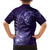 New Zealand Matariki Family Matching Long Sleeve Bodycon Dress and Hawaiian Shirt Purple Milky Way Stars Night Sky