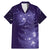 New Zealand Matariki Family Matching Mermaid Dress and Hawaiian Shirt Purple Milky Way Stars Night Sky