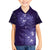 New Zealand Matariki Family Matching Off The Shoulder Long Sleeve Dress and Hawaiian Shirt Purple Milky Way Stars Night Sky