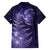 New Zealand Matariki Family Matching Short Sleeve Bodycon Dress and Hawaiian Shirt Purple Milky Way Stars Night Sky