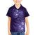 New Zealand Matariki Family Matching Short Sleeve Bodycon Dress and Hawaiian Shirt Purple Milky Way Stars Night Sky