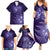 New Zealand Matariki Family Matching Summer Maxi Dress and Hawaiian Shirt Purple Milky Way Stars Night Sky