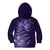 New Zealand Matariki Kid Hoodie Purple Milky Way Stars Night Sky