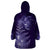 New Zealand Matariki Wearable Blanket Hoodie Purple Milky Way Stars Night Sky