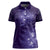 New Zealand Matariki Women Polo Shirt Purple Milky Way Stars Night Sky