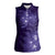 New Zealand Matariki Women Sleeveless Polo Shirt Purple Milky Way Stars Night Sky