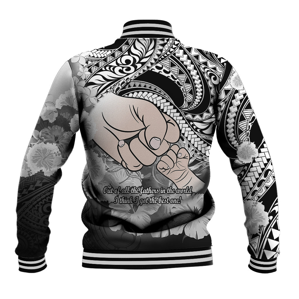 Polynesian Pride Happy Father Day Baseball Jacket I Love You Dad - Polynesian Tribal Black LT9 - Polynesian Pride