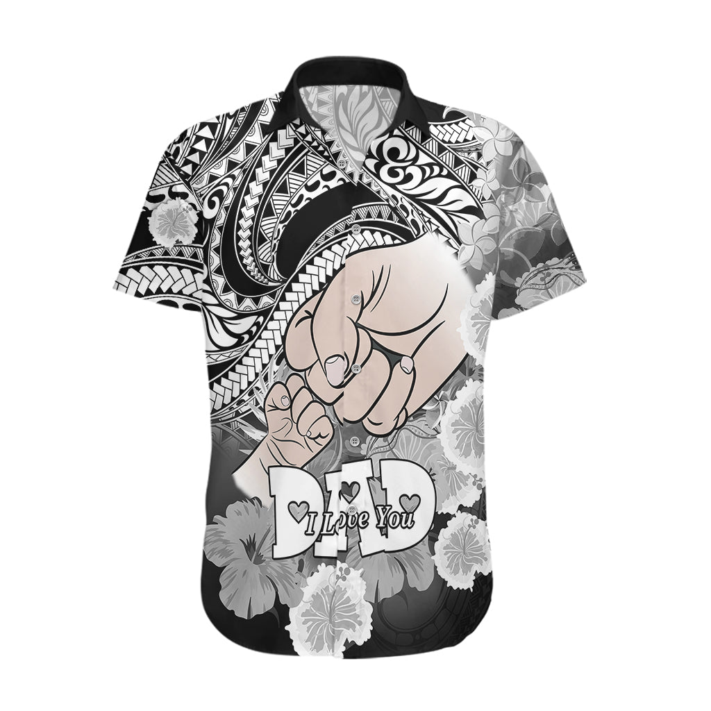 Polynesian Pride Happy Father Day Hawaiian Shirt I Love You Dad - Polynesian Tribal Black LT9 Black - Polynesian Pride