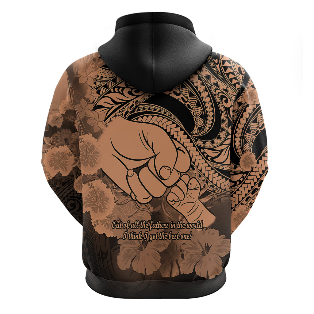 Polynesian Pride Happy Father Day Hoodie I Love You Dad Polynesian Tribal Nude LT9 - Polynesian Pride