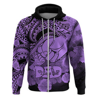 Polynesian Pride Happy Father Day Hoodie I Love You Dad Polynesian Tribal Purple LT9 - Polynesian Pride