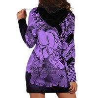 Polynesian Pride Happy Father Day Hoodie Dress I Love You Dad - Polynesian Tribal Purple LT9 - Polynesian Pride
