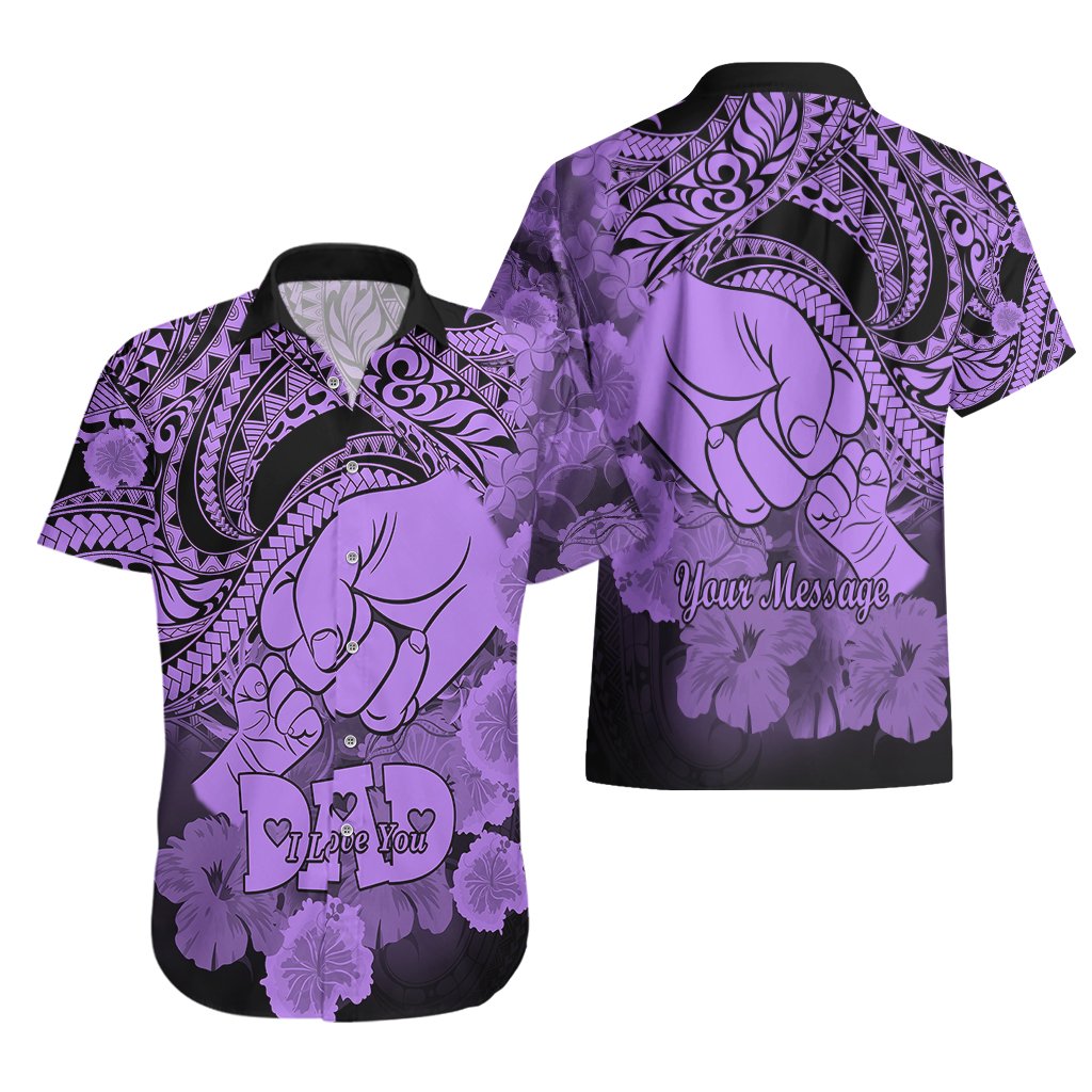 Personalised Polynesian Pride Happy Father Day Hawaiian Shirt I Love You Dad - Polynesian Tribal Purple LT9 - Polynesian Pride