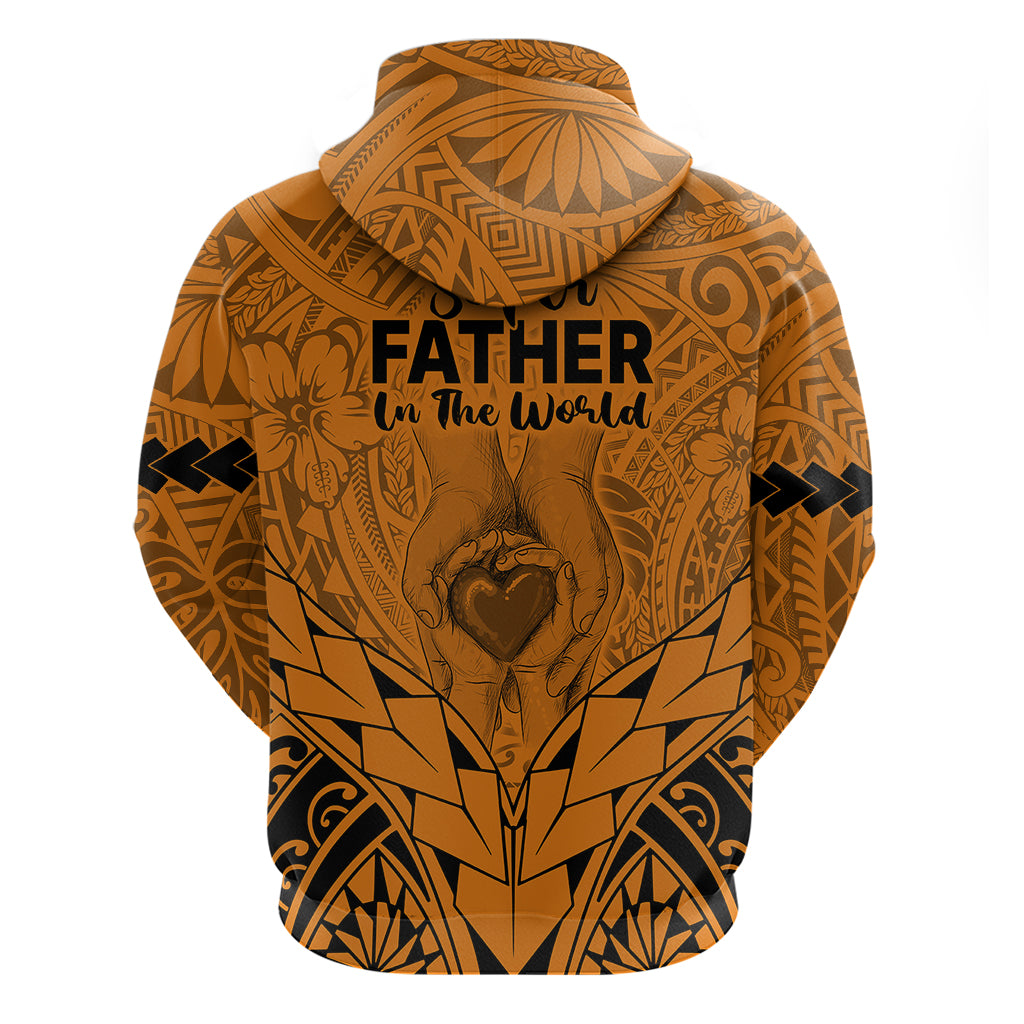 Polynesian Fathers Day Gift For Dad Hoodie Super Father In The World Gold Polynesian Pattern LT9 - Polynesian Pride