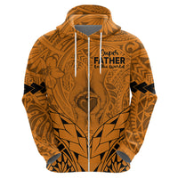 Polynesian Fathers Day Gift For Dad Hoodie Super Father In The World Gold Polynesian Pattern LT9 - Polynesian Pride