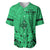 Polynesian Father's Day Gift For Dad Baseball Jersey Super Father In The World - Green Polynesian Pattern LT9 Green - Polynesian Pride